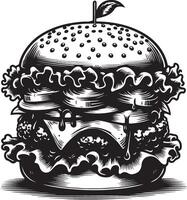 hamburguer ilustração dentro vintage vetor