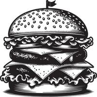 hamburguer ilustração dentro vintage vetor