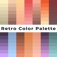 retro vintage cor palete, cores, cor paleta, vintage cor, vetor