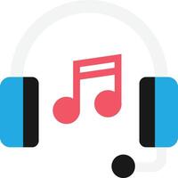 áudio de música de fone de ouvido vetor