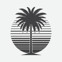 majestoso Palma árvore silhueta, uma Eterno símbolo do tropical serenidade vetor
