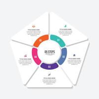 circular ciclo volta infográfico modelo Projeto com 4 opções vetor