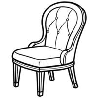 linha ilustração do mobília produtos, cadeira vetor