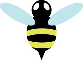 ilustração do uma plano colori abelha vetor