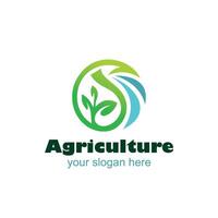 plantar semente logotipo Projeto formando uma círculo, agricultura logotipo vetor