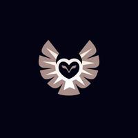 moderno coruja logotipo Projeto agitando Está asas vetor