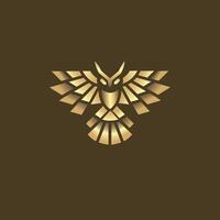 elegante e luxuoso coruja logotipo Projeto vetor