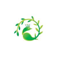 verde decorativo pássaro logotipo Projeto vetor