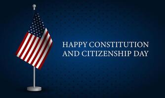 feliz constituição e cidadania dia Unidos estados do América fundo ilustração vetor