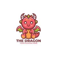 fofa Dragão logotipo Projeto vetor