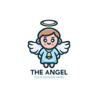 fofa anjo logotipo Projeto desenho animado personagem vetor