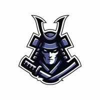 samurai mascote Projeto logotipo vetor