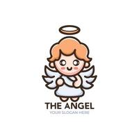 fofa anjo logotipo Projeto desenho animado personagem vetor