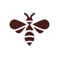 abelha ícone dentro Preto estilo isolado em branco fundo. vetor