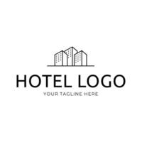 elegante hotel logotipo vetor