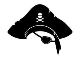 pirata foto cabine mascarar com chapéu e olho fragmento vetor