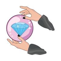 ilustração do cristal bola vetor