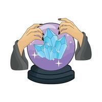 ilustração do Magia cristal bola vetor