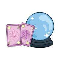 ilustração do fortuna caixa cristal bola vetor