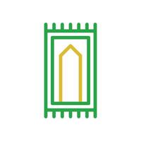 tapete elemento duocolor laranja verde Ramadã ilustração vetor
