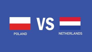 Polônia e Países Baixos Combine Projeto emblema europeu nações 2024 equipes países europeu Alemanha futebol símbolo logotipo ilustração vetor