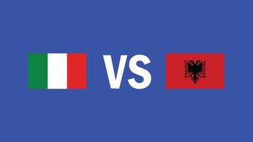 Itália e Albânia Combine Projeto emblema bandeira europeu nações 2024 equipes países europeu Alemanha futebol símbolo logotipo ilustração vetor