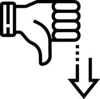 mão com dedo ícone símbolo imagem para gesto ilustração vetor