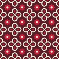 simples vermelho batik flor padronizar vetor