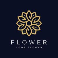 criativo dourado flor logotipo Projeto para livre baixar vetor