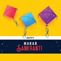 feliz Makar Sankranti indiano festival fundo Projeto vetor