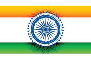 tricolor indiano bandeira Projeto com decorativo chakra vetor