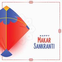 indiano Makar Sankranti festival cartão Projeto com pipa vetor