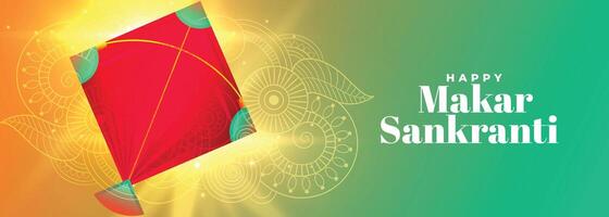 feliz Makar Sankranti festival lindo bandeira Projeto vetor