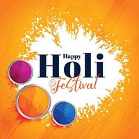 indiano feliz holi festival atraente fundo Projeto vetor