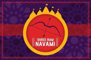 shree RAM navami festival celebração conceito fundo vetor