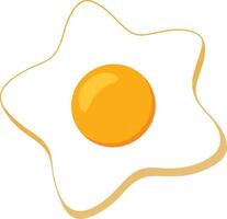 brilhante e alegre Estrela frito ovo ícone - perfeito para tema de café da manhã desenhos e culinária arte projetos vetor