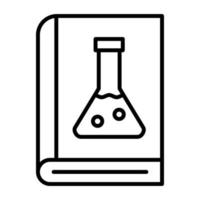 ícone da linha de química vetor