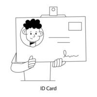cartão de identificação moderno vetor