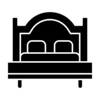 ícone de glifo de cama vetor