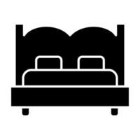 ícone de glifo de cama vetor
