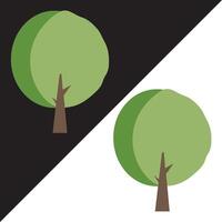 verde árvores ícone ilustração, parque símbolo. natureza placa. isolado em Preto e branco fundo. vetor
