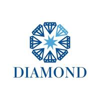 diamante logotipo joalheria ícone vetor