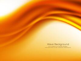 abstrato elegante fundo de design de onda amarela vetor