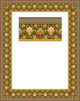 floral quadro, Armação com caligrafia estilo vetor