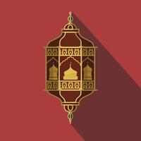 islâmico tradicional lanterna. eid Mubarak feriado iluminação Unid. vetor