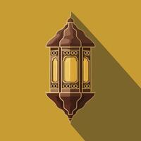 islâmico tradicional lanterna. eid Mubarak feriado iluminação Unid. vetor