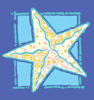 ilustração do estrela do Mar. arte dentro simples e despojado linhas. vetor