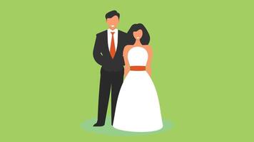 Casamento noivo e noiva conceito ilustração vetor