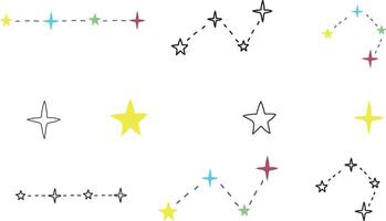 constelação estrelas mão desenhado esboço vetor