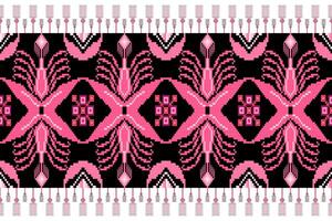 geométrico étnico floral pixel arte bordado, asteca estilo, abstrato fundo Projeto para tecido, roupas, têxtil, invólucro, decoração, lenço, imprimir, papel de parede, mesa corredor. vetor